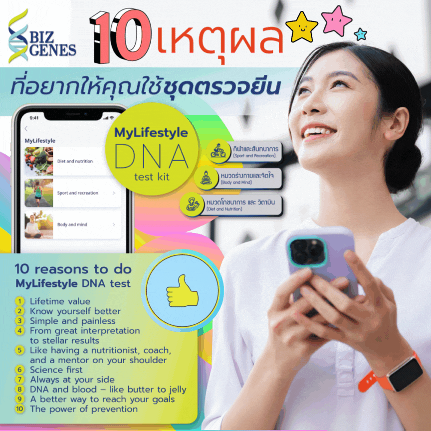 10 เหตุผลที่อยากให้คุณใช้ ชุดตรวจ DNA : MyLifestyle DNA